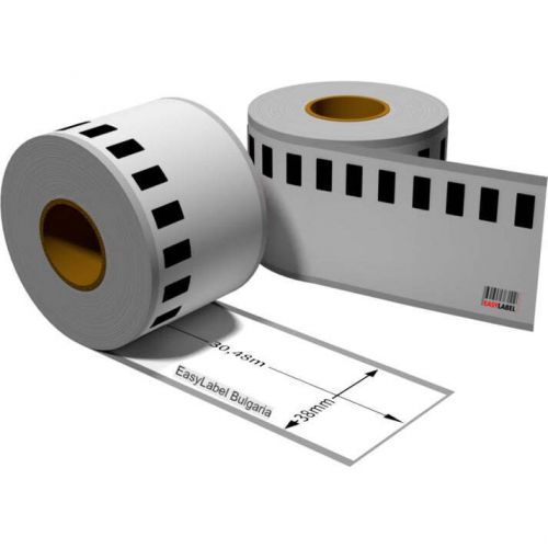 Cheap Compatible Brother DK22225 White Paper Standard Continuous Labels without Reusable Cartridge, Black on White