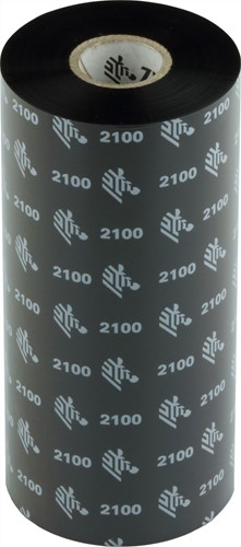 Genuine Zebra 2100 Wax High Performance Ribbon 02100BK15645, Black, 156mm x 450m