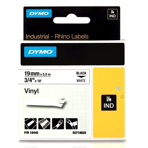 RhinoPRO 18444 - 12mm X 5,5m  Vinyl White Labels