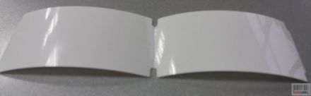 Polyester PET Thermal Transfer Label, 45mm x 90mm, 40mm(1.5") Core, White, 500 Labels per Roll