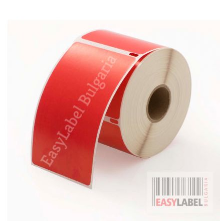 Red Dymo LabelWriter 99014, 54mm x 101mm, Shipping, name badge