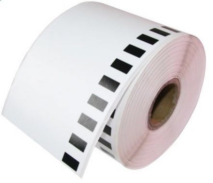 Непрекъсната бяла самозалепваща хартиена термо лента, 50mm х 30.48m