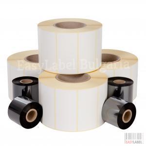 10 x Self adhesive labels on rolls, white, 60mm x 40mm /1/ 40 000, core Ø76mm  