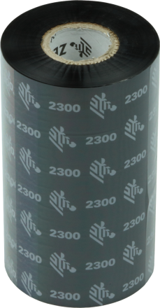 Genuine Zebra 2300 Wax Ribbon 02300BK11030 - 110mm x 300m, OUT