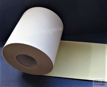 Бяла непрекъсната самозалепваща хартия, 108mm х 50m