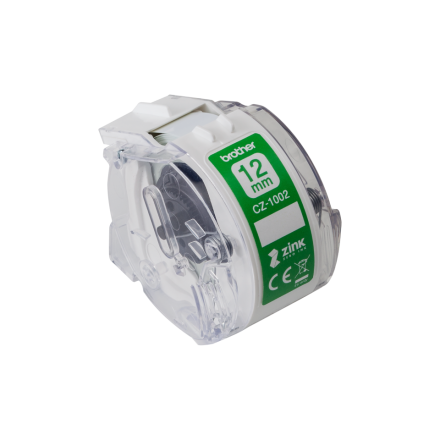 Genuine Brother CZ-1002 full colour continuous label roll, 12mm wide