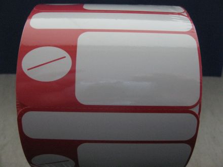 Етикети за цени от картон на ролка 105mm x 68mm & Стойка за закрепване на етикета “Изи Лейбъл“