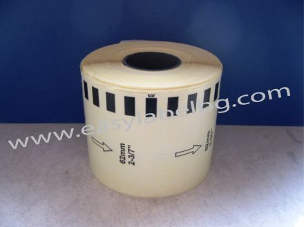 White Continuous Paper Roll 62mm x 30.48m, Black on White