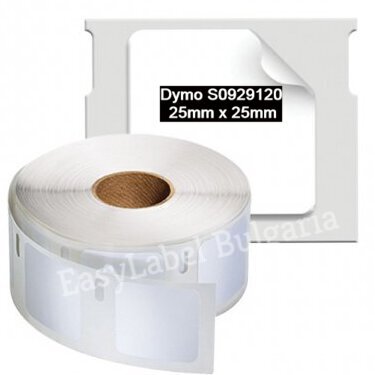 Eтикети Dymo S0929120, 25mm x 25mm, бели 