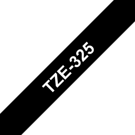 Съвместим Brother TZe-325 Tape White on Black Laminated 9mm