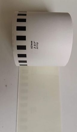 Continuous Length Film Tape Black on Clear 62mm x 15.24m -  DK22113 