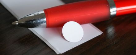 Brother Compatible DK-11219 Round Paper 1" label 12mm x 1200 (Black on White), with cartridge 