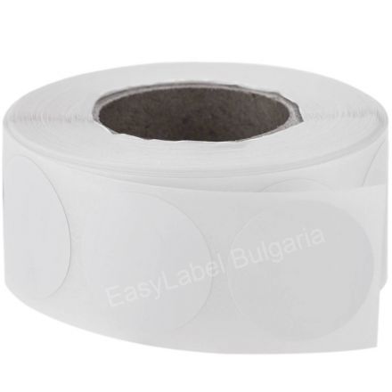 Round White Polyethylene Labels, Ø30mm, 500 