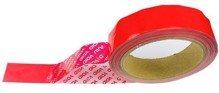 Red Security Void Seals - VOID security tape - Tamper Evident Tape, 25mm x 30mm