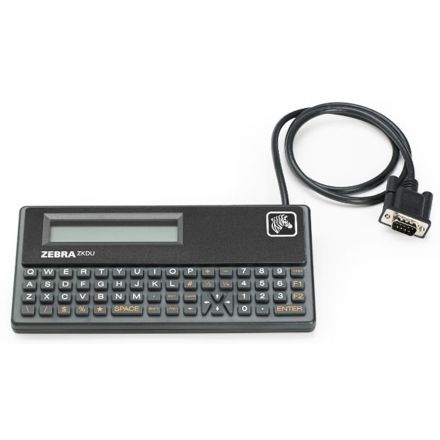 Zebra Technologies ZKDU-001-00 Series ZKDU Keyboard Display Unit for All EPL/ZPL Printer, 62-Key QWERTY Keyboard, Serial Port, Black 