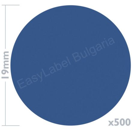 Round sticker Blue Dot Labels Ø19mm - 500 pcs