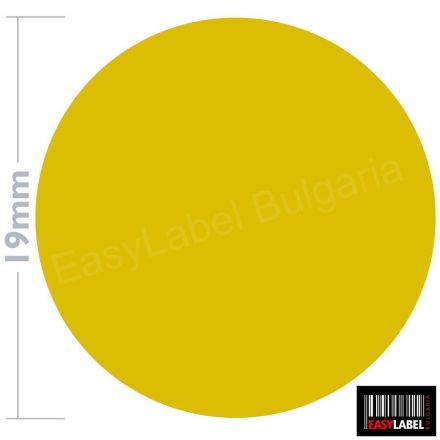 Round sticker Yellow Dot Labels Ø19mm