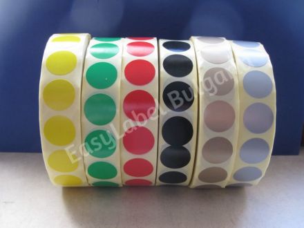 Round dot Stickers Colored Labels Ø19mm - 6 Assorted Colors Stickers