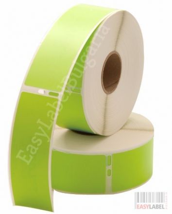 Green direct thermal paper labels, 36mm x 89mm /1/ 260, Ø25mm