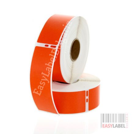 Оранжеви термодиректни самозалепващи етикети на ролка, 36mm x 89mm /1/ 260, Ø25mm 