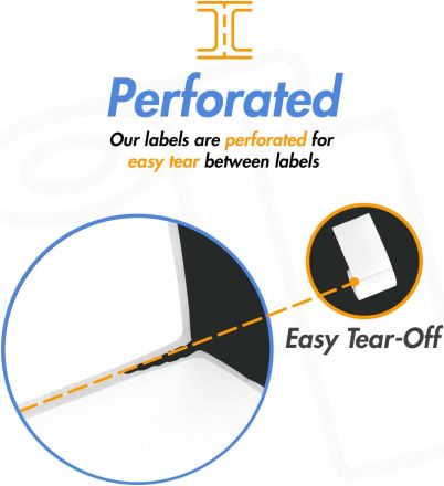 Compatible TSC 38-T105148-10LF, White Paper Label Roll, 1 000 labels per roll, 105mm x 148mm