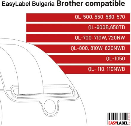 Compatible Brother DK-11209 Small Address Paper Labels, 62mm x 29mm, Black on White
