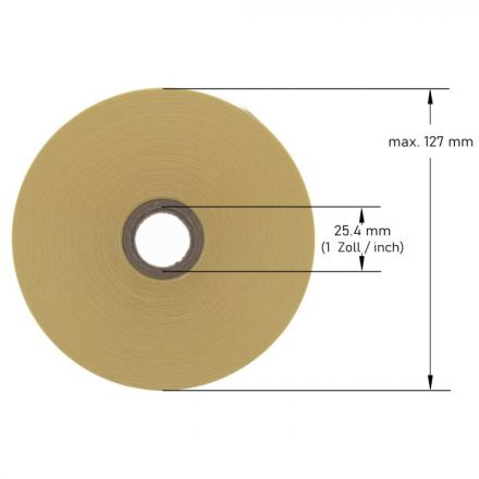 Self-Adhesive Label Roll, polyester (PET), 50mm x 30mm, 250, Ø25mm