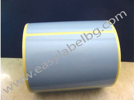 SELF-ADHESIVE LABEL ROLL, pastel colour: blue, 100mm x 70mm