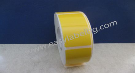 Жълти самозалепващи полиетиленови етикети, 30mm х 62mm /1/ 500, Ø40mm