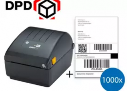 DPD Starter Package | Zebra ZD220D Printer + 1 000 Shipping Labels 100mm x 150mm (4" x 6") 