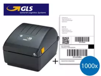 Стартов пакет GLS - Принтер Zebra ZD220D + 1 000 етикети 100m x 150mm