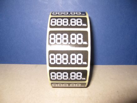 Paper price labels, 5 digits, 45mm x 20mm, 2 500 per roll + FREE permanent marker + FREE shipping