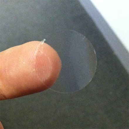 Self-Adhesive Label Roll, transparent polyethylene, Ø25mm