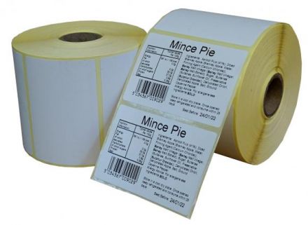 White Direct Thermal Labels, 75mm х 58mm, Thermal Top, Ø25, 300, scale labels