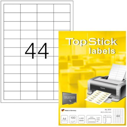 Self Adhesive A4 Sheet Labels TopStick 8731, 48.3mm х 25.4mm