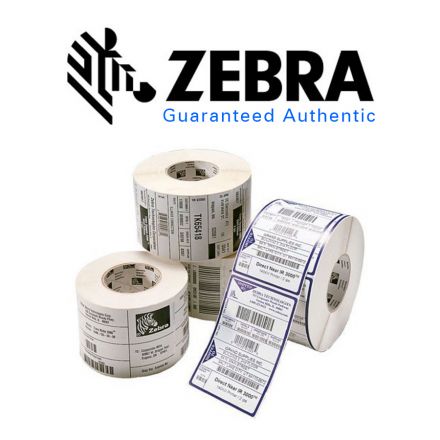 Authentic Zebra Direct Thermal White Polypropylene (PP) Jewelry Self Adhesive Labels 56mm x 13mm, 500 (without flaps)