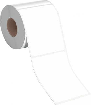 Perforated Direct Thermal Top Labels White 100mm x 90mm - 700 Labels per Roll 