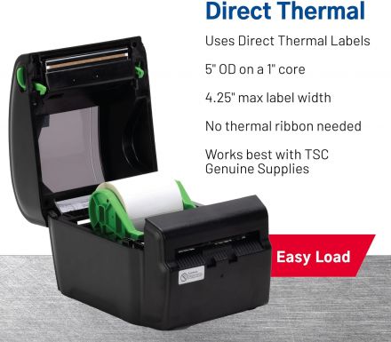 TSC DA220, 8 dots/mm (203 dpi), RTC, EPL, ZPL, ZPLII, DPL, USB, Ethernet