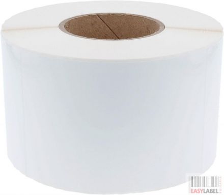 White polypropylene labels, 100mm х 118mm, 500, Ø40mm 
