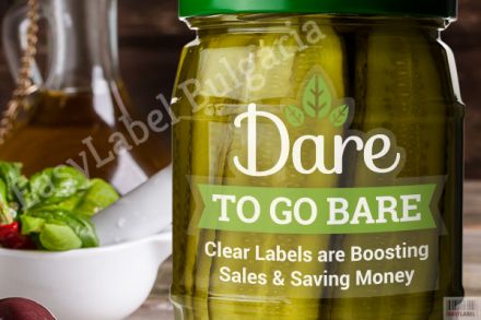 Self Adhesive Labels, Clear / transparent label stickers roll polyethylene, 100mm x 60mm, 100
