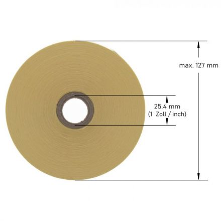 White polypropylene labels, 70mm х 40mm /1/ 250, Ø25mm 