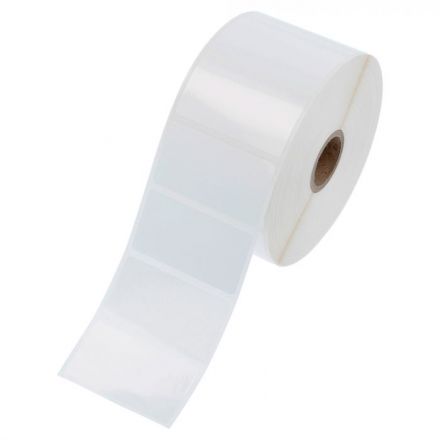 White polypropylene labels, 70mm х 40mm /1/ 1 000, Ø40mm 