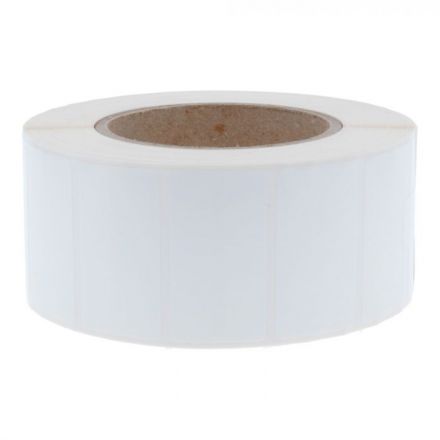 White polypropylene labels, 70mm х 40mm /1/ 1 000, Ø76mm 