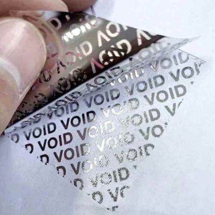 Security Warranty silver VOID Labels 60mm x 30mm, 1 000