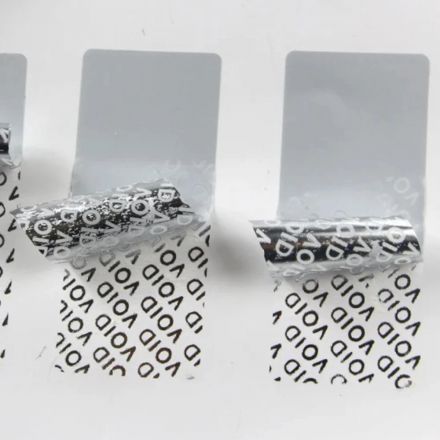 Security Warranty silver VOID Labels 60mm x 30mm, 2 000
