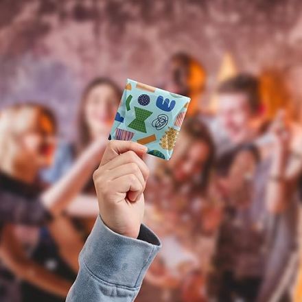 Прозрачен самозалепващ се кръгъл стикер от PVC фолио, Ø50mm, 4 000 бр., с черна марка (репер)