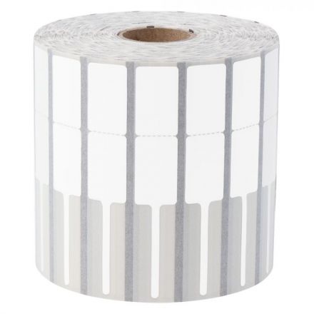 Jewellery self adhesive labels, white PolyPropylene (PP), 85mm x 15mm, 500