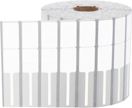 Jewellery self adhesive labels, white PolyPropylene (PP), 85mm x 15mm, 500