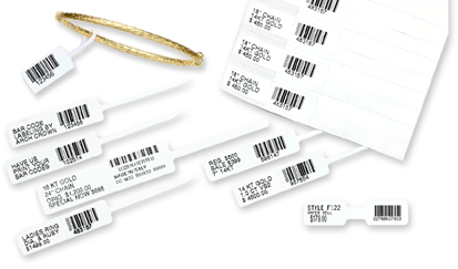 SELF-ADHESIVE LABELS, white polyethylene (PE), 45mm X 12mm