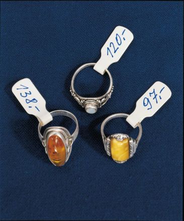 Jewellery self adhesive labels, white PolyPropylene (PP), 72mm x 10mm, 500